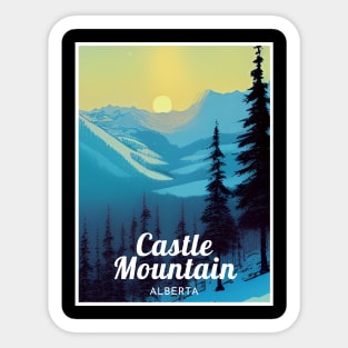 Castle Mountain Alberta Canada ski Sticker